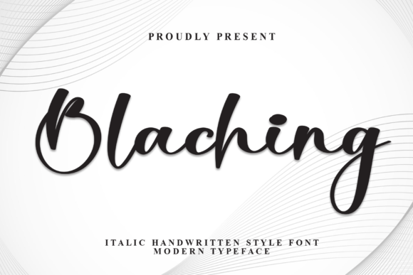 Blaching: A Script Font That Brings Elegance to Editorial Design