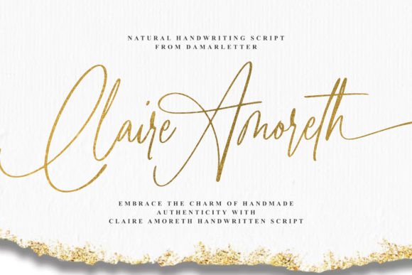 Claire Amoreth Font: A Handwritten Script for Crafters and Sellers