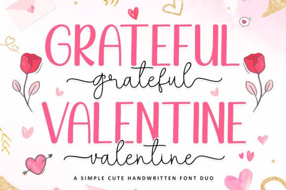 Grateful Valentine Font for Handmade Makers and Sellers