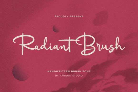Radiant Brush: A Handcrafted Script Font for Your Most Beautiful Products