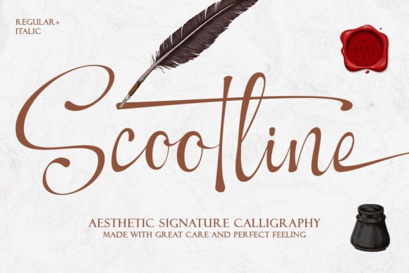 Scootline: A Calligraphy Font That Brings Editorial Warmth to Publishing Projects
