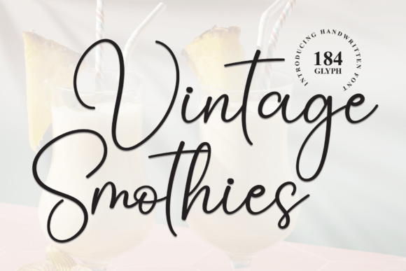 Vintage Smothies: A Handwritten Font for Editorial Refinement