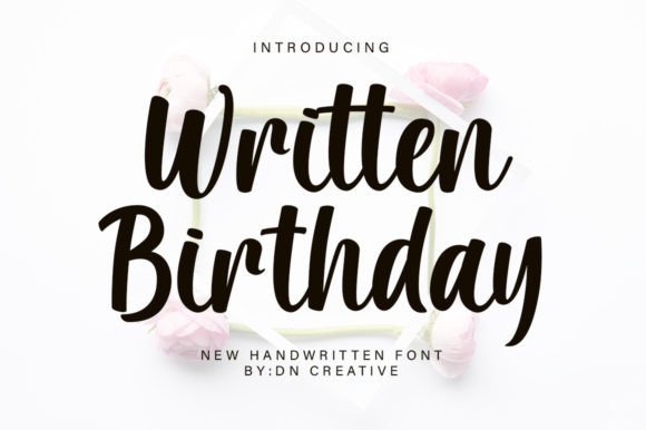Written Birthday Font: A Brush Script for Handmade Products